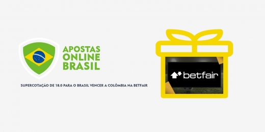 08/11/2021 Supercotação de 18.0 para o Brasil vencer a Colômbia na Betfair