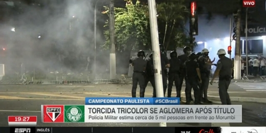 Após título, torcida do São Paulo entra em confronto com a polícia nos arredores do Morumbi