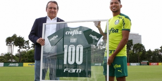 Com Rony homenageado, Palmeiras encerra preparação para semifinal do Paulistão com Bragantino