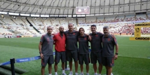 Comissão técnica do Flamengo se derrete com primeira vez no Maracanã e festa da torcida: 'Templo'