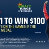 DraftKings oferece $100 de Promoção de Aposta Grátis para os Jogos Olímpicos