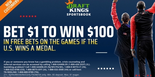 DraftKings oferece $100 de Promoção de Aposta Grátis para os Jogos Olímpicos