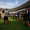 Em dia marcado por protestos, Chamusca comanda treino do Botafogo; futuro ainda está indefinido