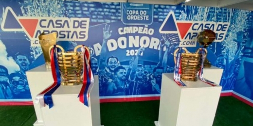 Em parceria com patrocinadora, Bahia promove exposição de troféus da Copa do Nordeste na Fonte Nova