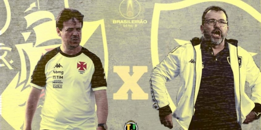 Fernando Diniz e Enderson Moreira: mesma meta na Série B, mas com Vasco e Botafogo em cenários opostos