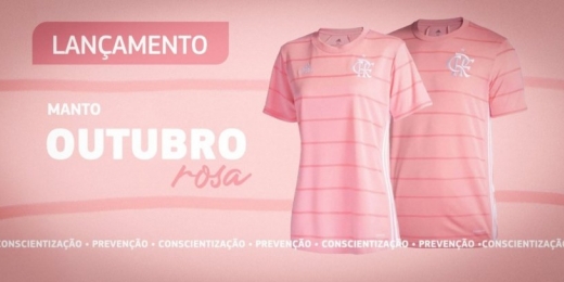 Flamengo lança nova camisa alusiva ao Outubro Rosa e anuncia doação