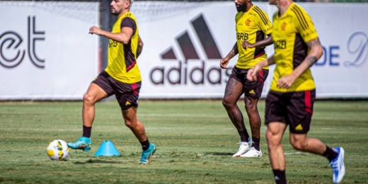 Flamengo treina para o Fla-Flu com a presença de Arrascaeta; Diego Alves evolui na recuperação