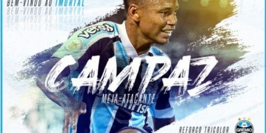 Grêmio oficializa a chegada de Campaz
