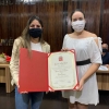 Jogadora do Corinthians recebe título de cidadania em São Vicente