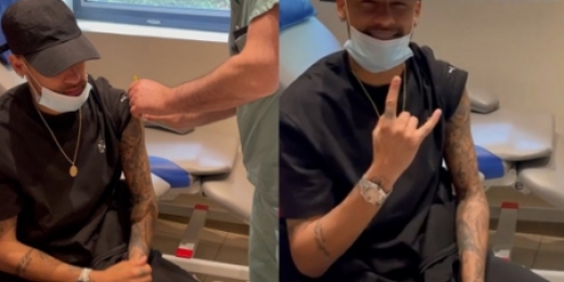 Neymar recebe primeira dose da vacina contra Covid-19 na França: 'Que o mundo possa estar vacinado'