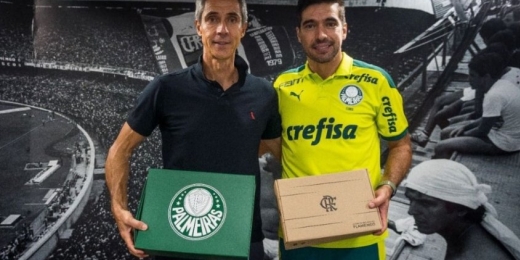 Paulo Sousa e Abel Ferreira trocam presentes e elogios após Flamengo x Palmeiras: 'Rivalidade e respeito'