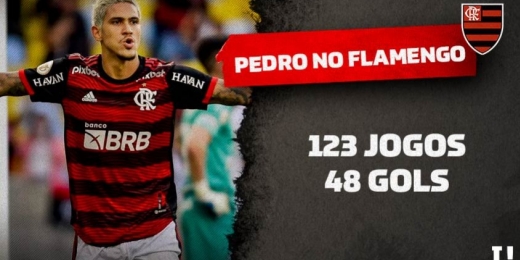 Pedro já é um dos cinco maiores artilheiros do Flamengo no século