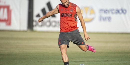 Recuperado da Covid-19, Thiago Maia, do Flamengo, treina no Ninho; Andreas Pereira também participa