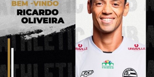 Ricardo Oliveira é anunciado pelo Athletic, de São João Del Rei