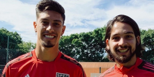 Rigoni visita o CT do São Paulo, reencontra Benítez e fala sobre novo clube: 'Foi muito fácil tomar a decisão'