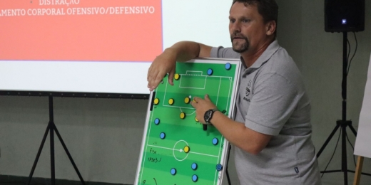 Técnico do sub-20 do Flamengo dá aula sobre organização ofensiva em curso da CBF
