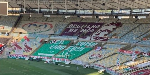 Torcida do Fluminense faz quarto mosaico em oito dias antes de jogo na Libertadores: 'Nós somos a história'