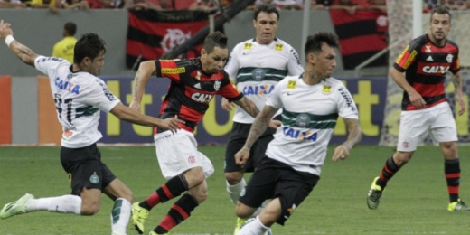 Última vitória como visitante do Coritiba contra o Flamengo foi por dois gols de vantagem