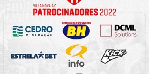 Villa Nova anuncia Cedro Mineradora 9º patrocinador para a temporada 2022