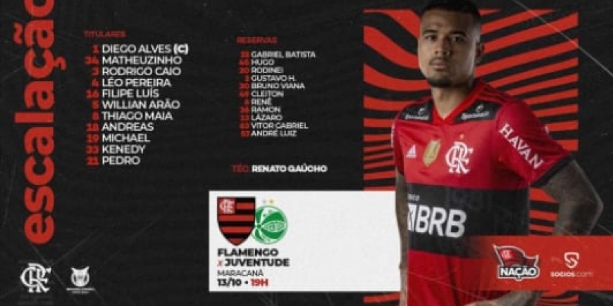 Flamengo x Juventude - Escalação_2