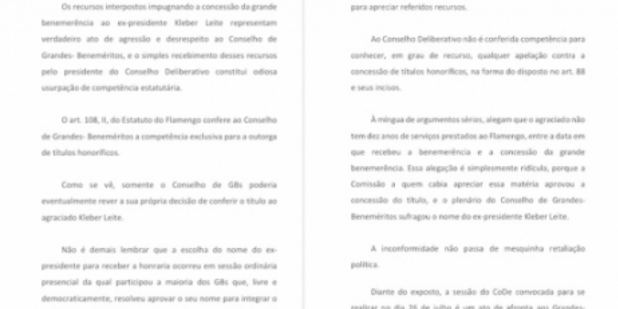 Flamengo divulgam manifesto contrário ao julgamento_2
